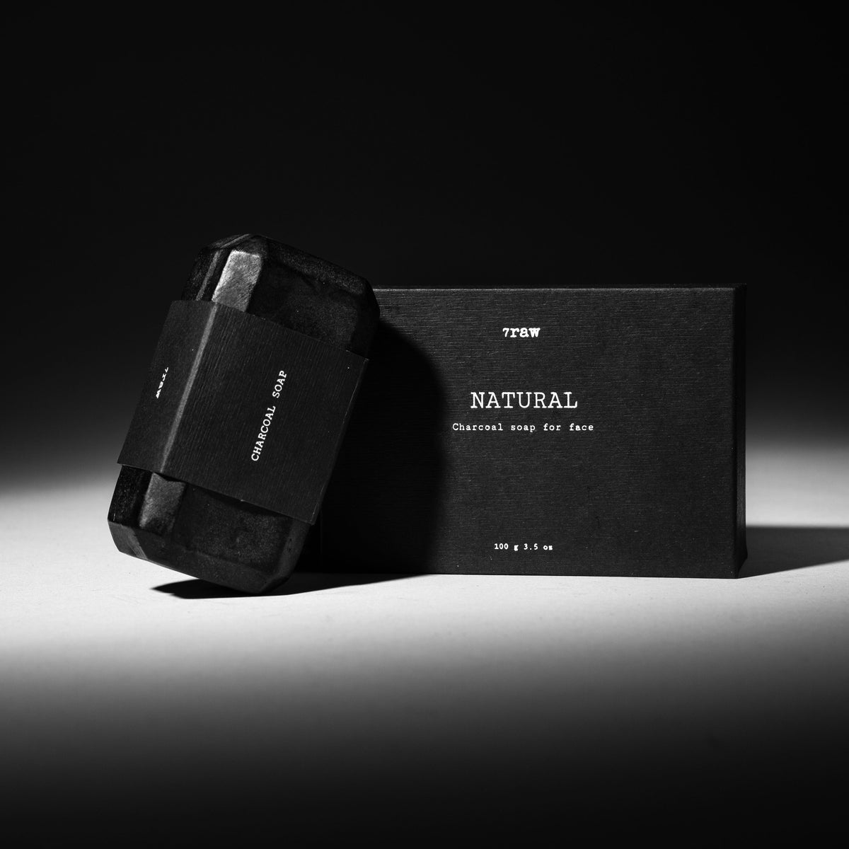 Natural charcoal face soap by 7Raw