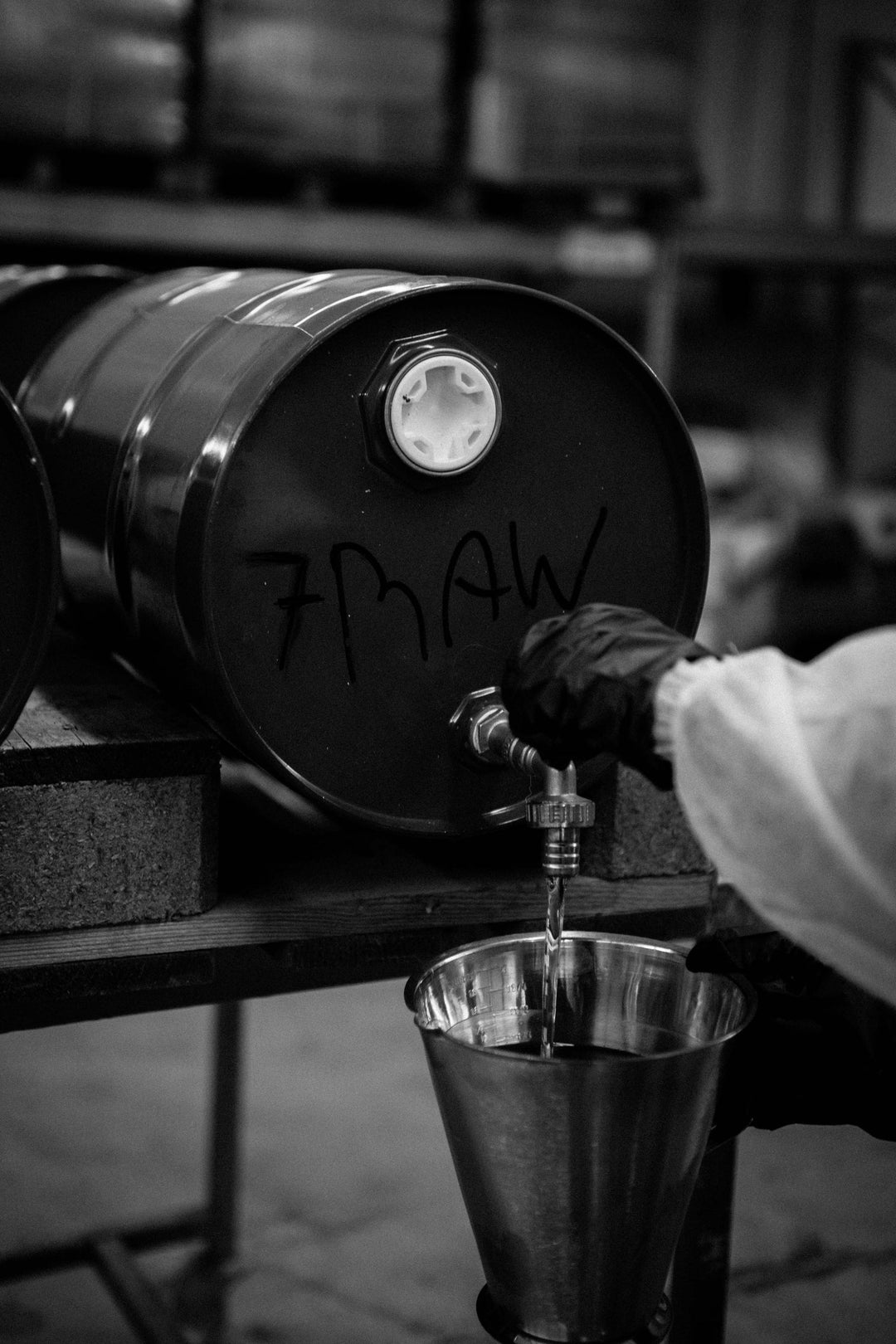 Pouring from the 7RAW drum
